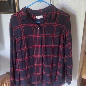 Gap fitted boyfriend flannel size med